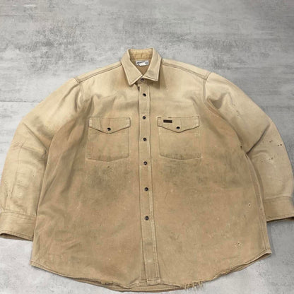 Distressed Carhartt work over shirt L