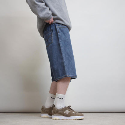 Baggy Ecko Unltd shorts W34 loose denim skater style shorts stitch detailing