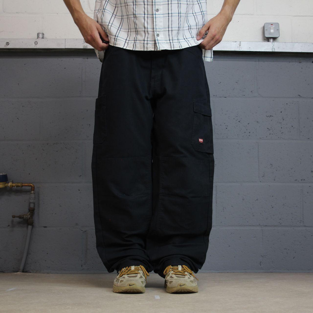 Red Kap baggy double knee cargo pants y2k Loose wide leg skater work pants