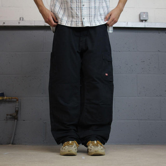 Red Kap baggy double knee cargo pants y2k Loose wide leg skater work pants