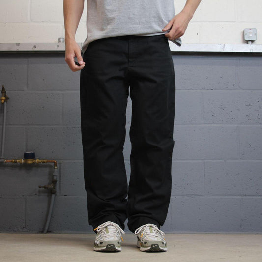 Dickies chino work pants faded black Straight leg twill chino skate style trousers
