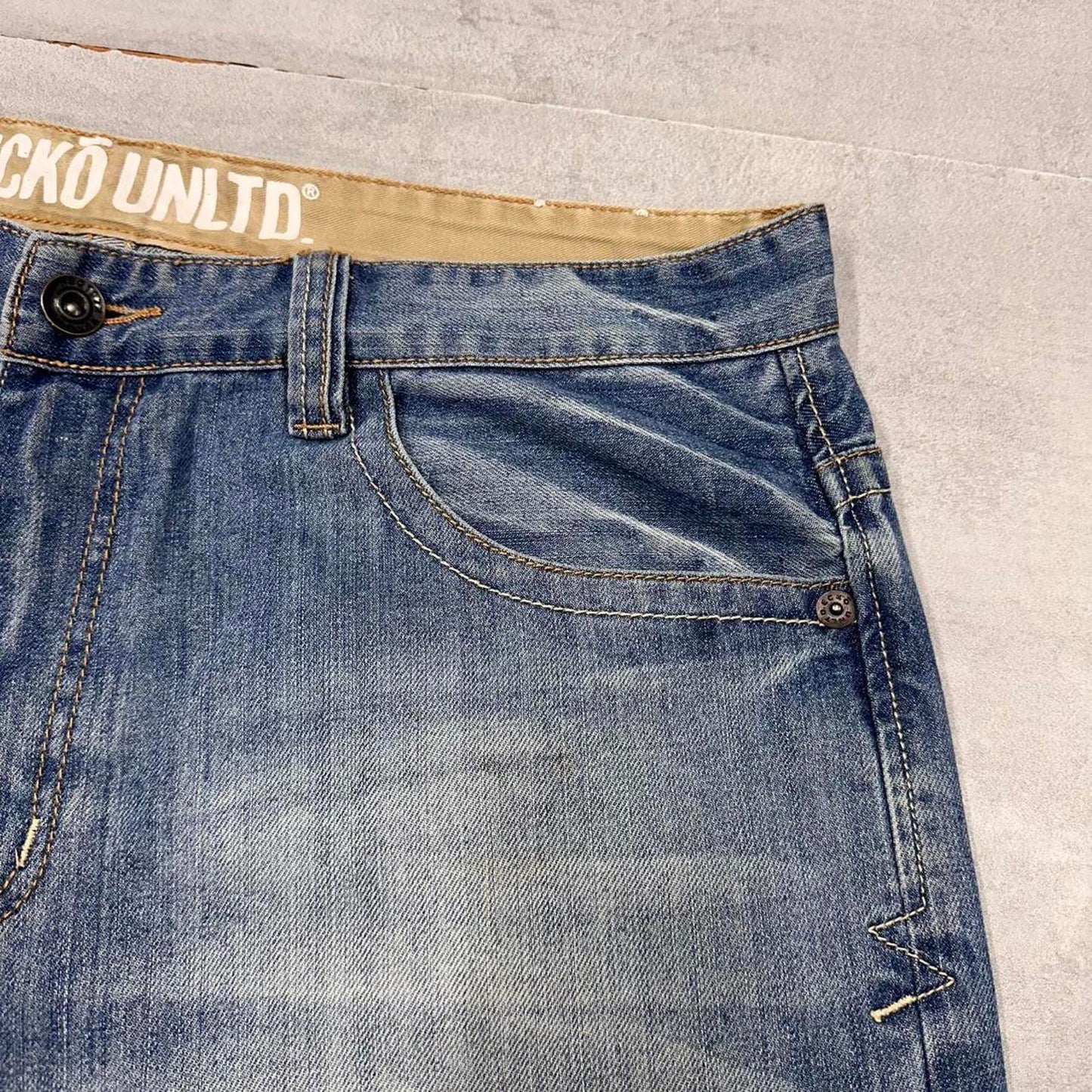 Baggy Ecko Unltd denim shorts W38