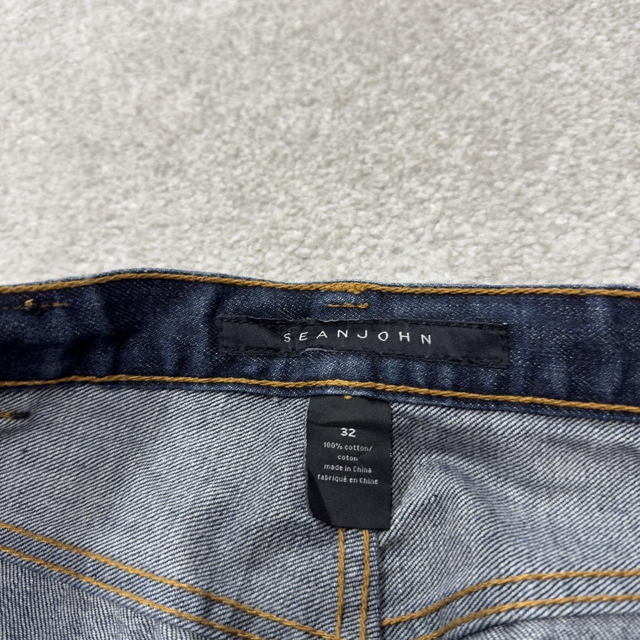 Y2K Sean John jeans straight leg W32L27 blue denim  Hip hop style denim skater pants