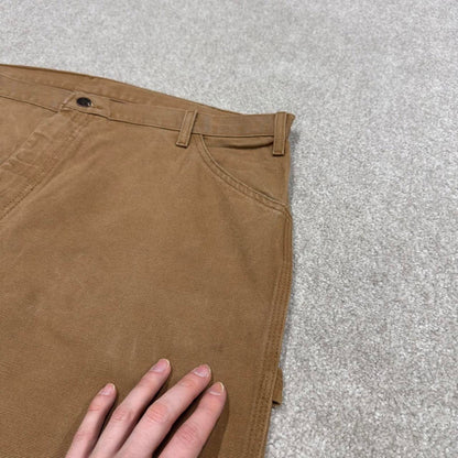 Vintage y2k baggy Dickies carpenter jeans tan brown Skater / workwear style canvas cargo pants