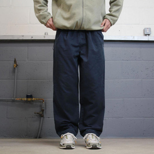 Y2K baggy pleated Dickies work pants faded navy Loose leg chino style carpenter skate trousers