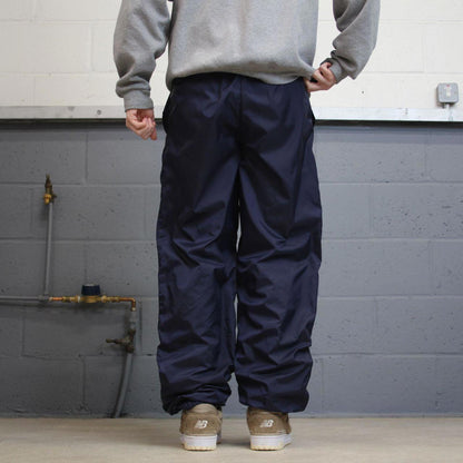 Vintage y2k Fila tracksuit bottoms navy Loose lined embroidered track pants