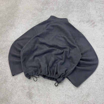 Grey Cabela's technical fleece XL y2k style 1/4 zip autumn adjustable waist