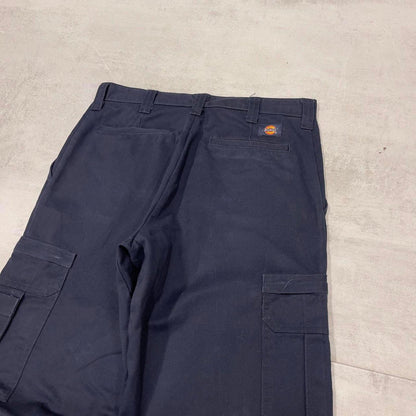 Loose Dickies cargo trousers W32L30 navy chino style relaxed skater cargo pants