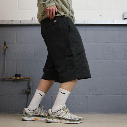 Dickies baggy cargo shorts chino black Twill skater style shorts wide loose leg