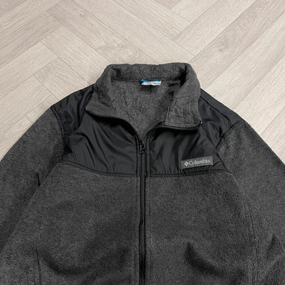 Y2K Columbia technical fleece m men’s grey full zip up autumn adjustable waist