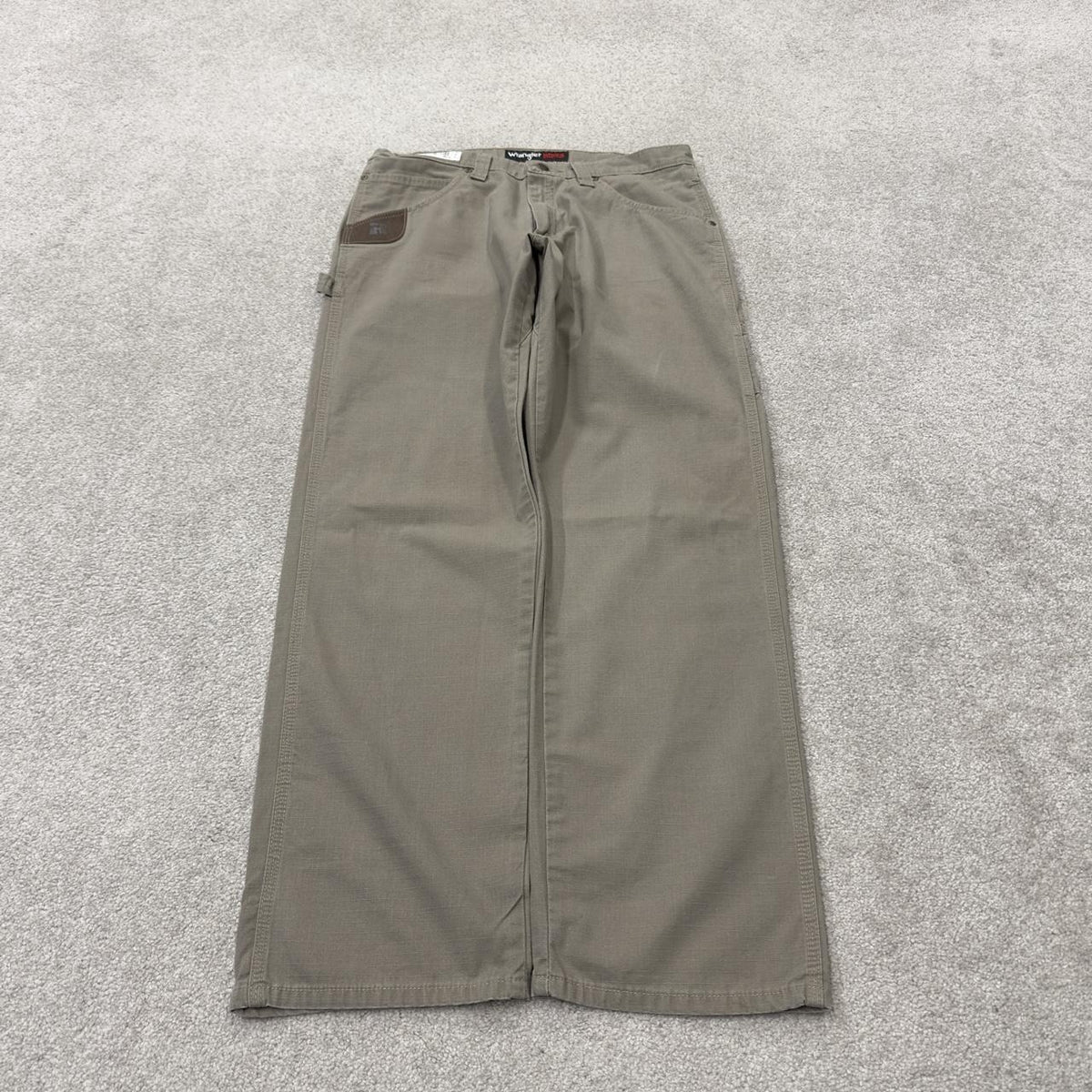Wrangler carpenter workwear pants y2k khaki Loose leg canvasy skater work utility pants