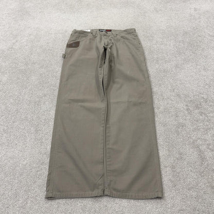 Wrangler carpenter workwear pants y2k khaki Loose leg canvasy skater work utility pants
