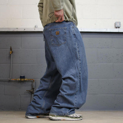 Y2K baggy Carhartt denim jeans blue Loose fit baggy skate style workwear pants