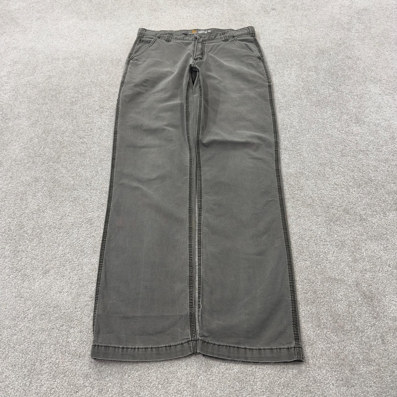 Carhartt carpenter pants relaxed y2k grey khaki Straight leg skater style workwear pants