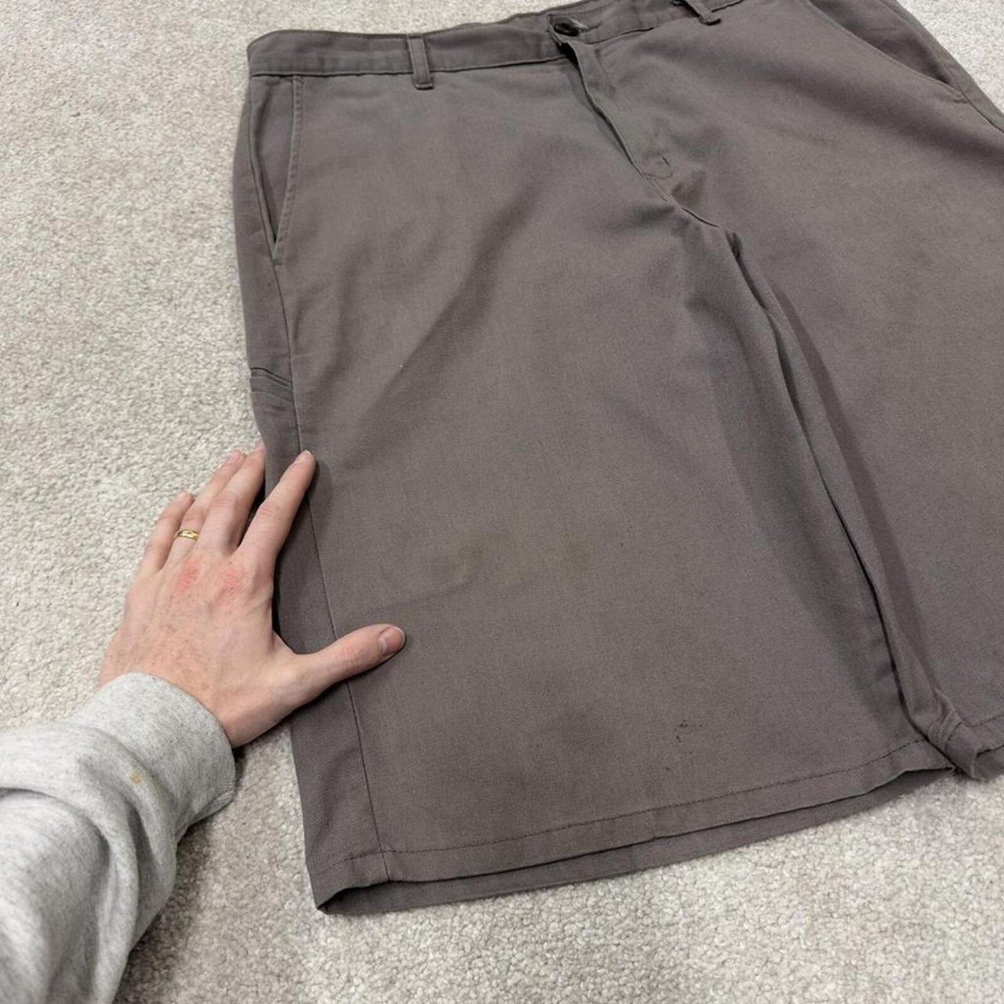 Dickies carpenter shorts long leg grey Twill chino skater style shorts loose long leg