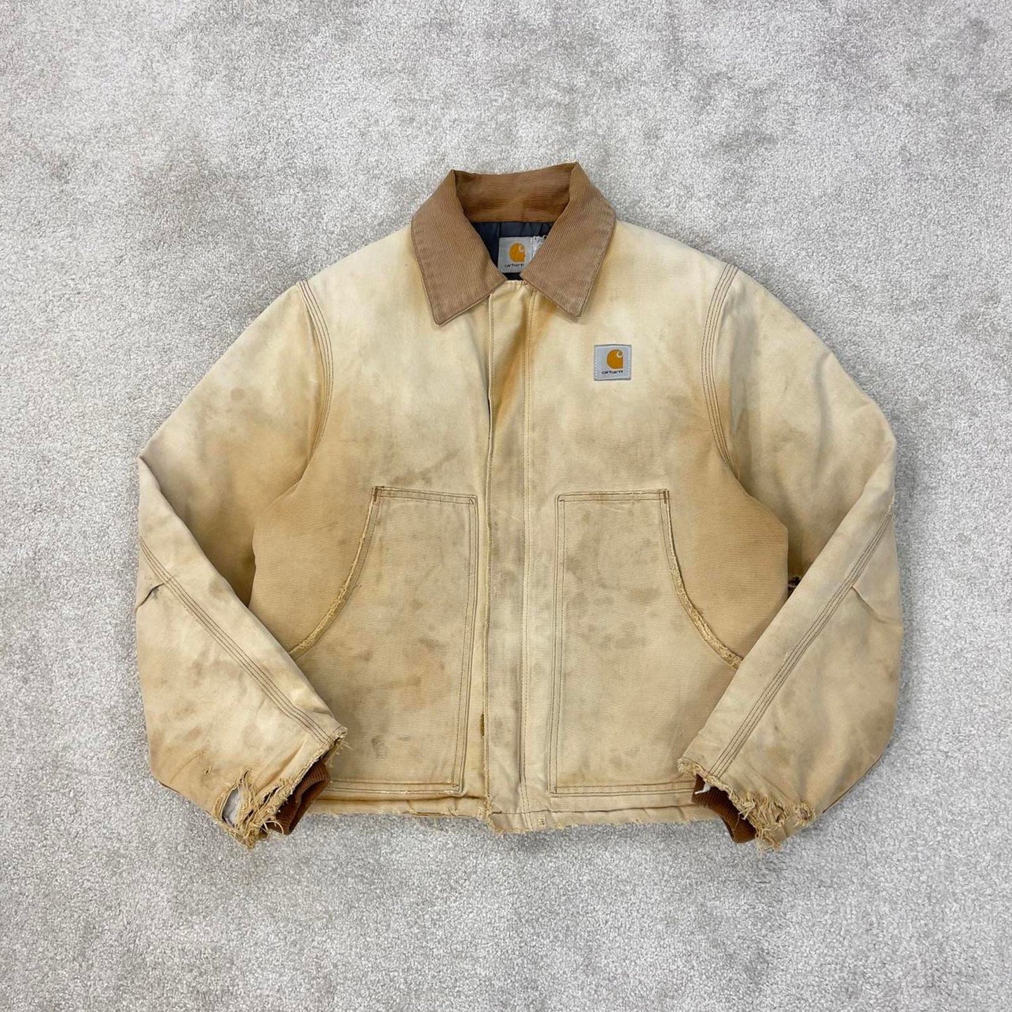 Vintage Tan Carhartt Traditional jacket Large cropped Detroit