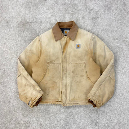 Vintage Tan Carhartt Traditional jacket Large cropped Detroit