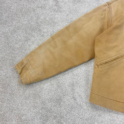 Vintage tan brown Carhartt Detroit jacket Large cropped traditional 1990 6BLJ