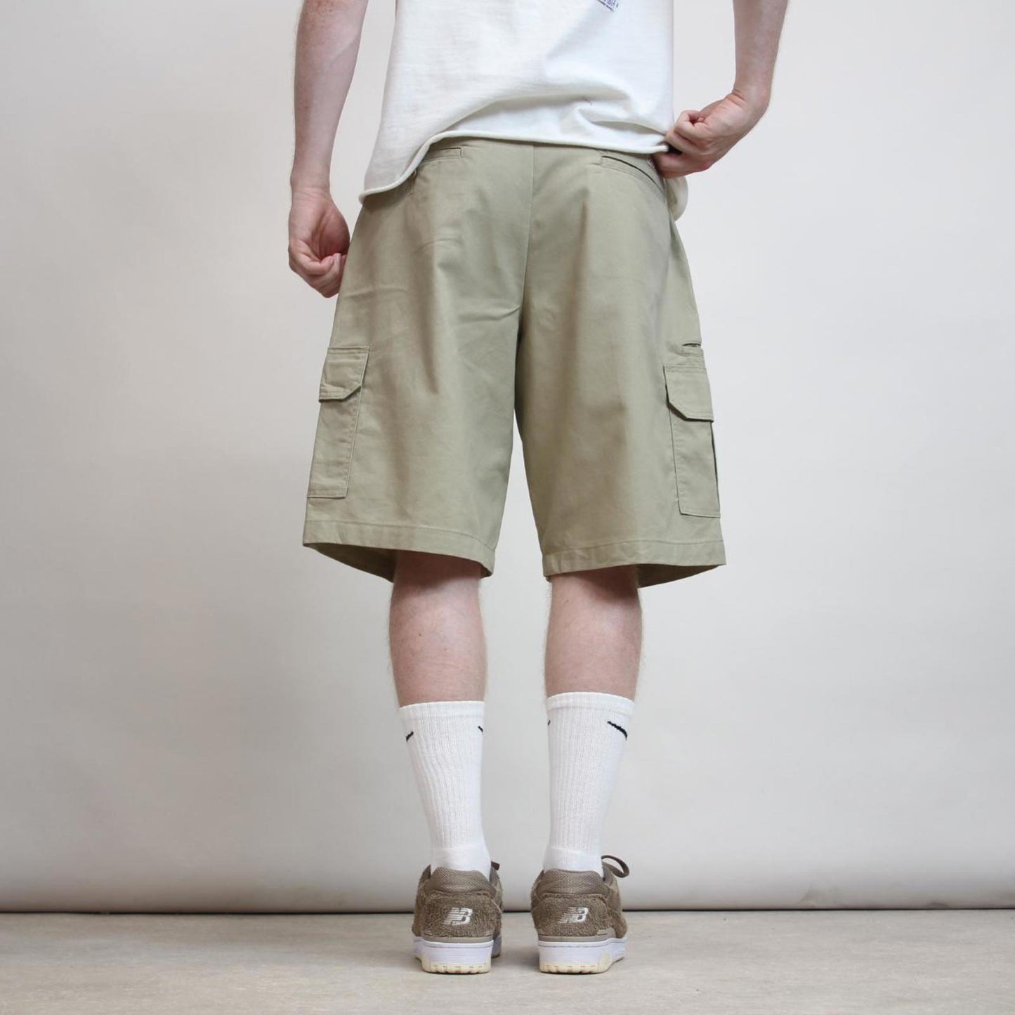 Khaki baggy Dickies cargo shorts W36 loose chino cargo skater style shorts