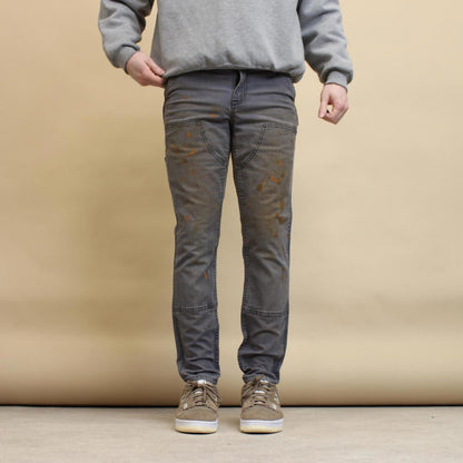 Grey double knee Carhartt Carpenter pants size 10 slim fit cargo pants