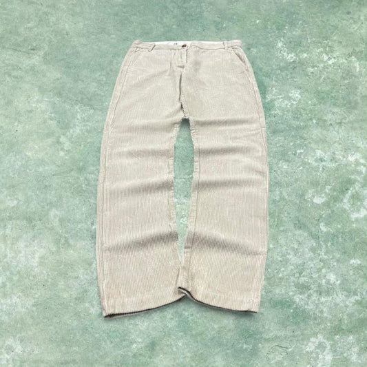 Vintage GAP corduroy pants beige GAP slim skinny wide wale chunky jumbo cord trousers