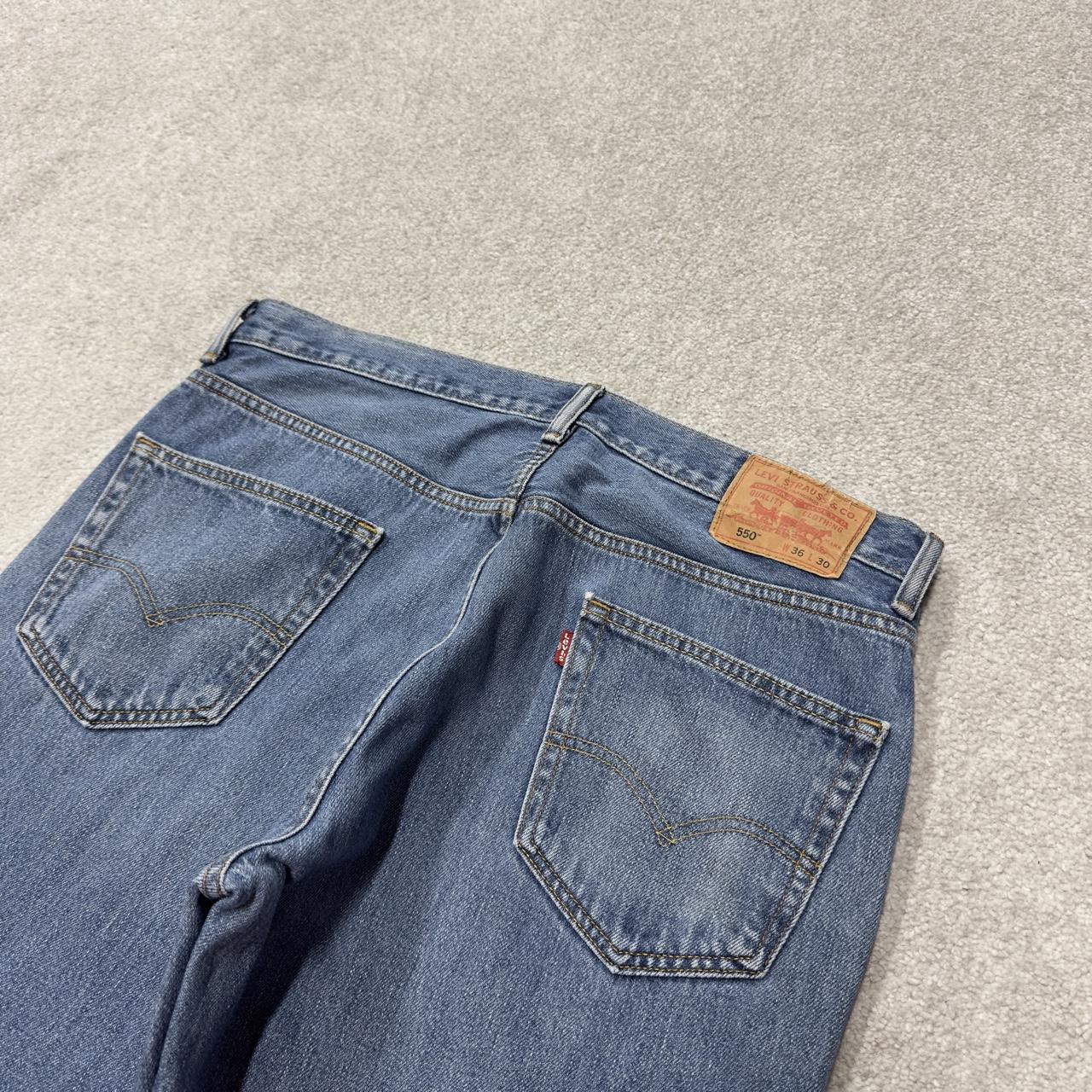Levi’s 550 denim jeans y2k W36L30 blue loose straight leg red tab logo pants