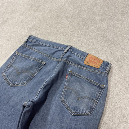Levi’s 550 denim jeans y2k W36L30 blue loose straight leg red tab logo pants