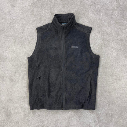 Y2K Columbia technical fleece gilet L grey men’s zip up