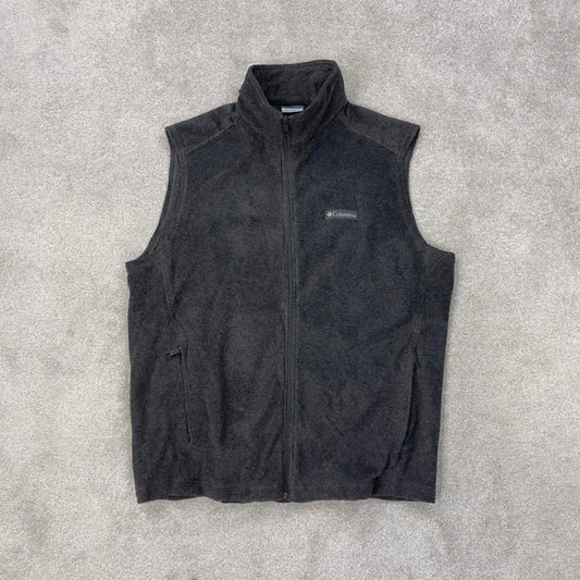 Y2K Columbia technical fleece gilet L grey men’s zip up