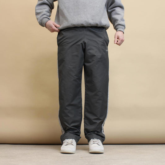 Champion tracksuit bottoms S grey loose mesh lined casual trackies