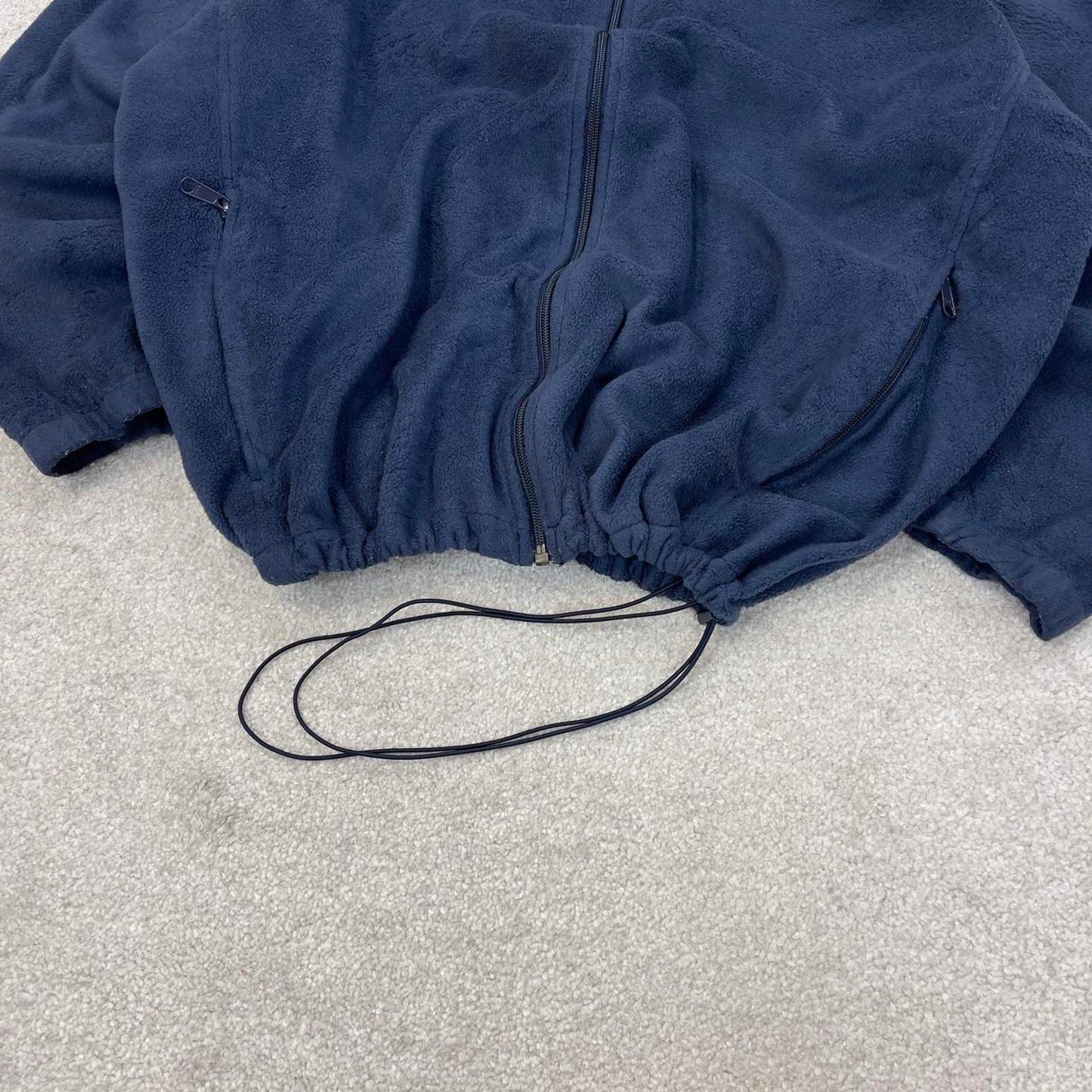 Navy Columbia technical full zip fleece 4XL y2k style autumn adjustable waist