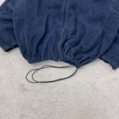 Navy Columbia technical full zip fleece 4XL y2k style autumn adjustable waist
