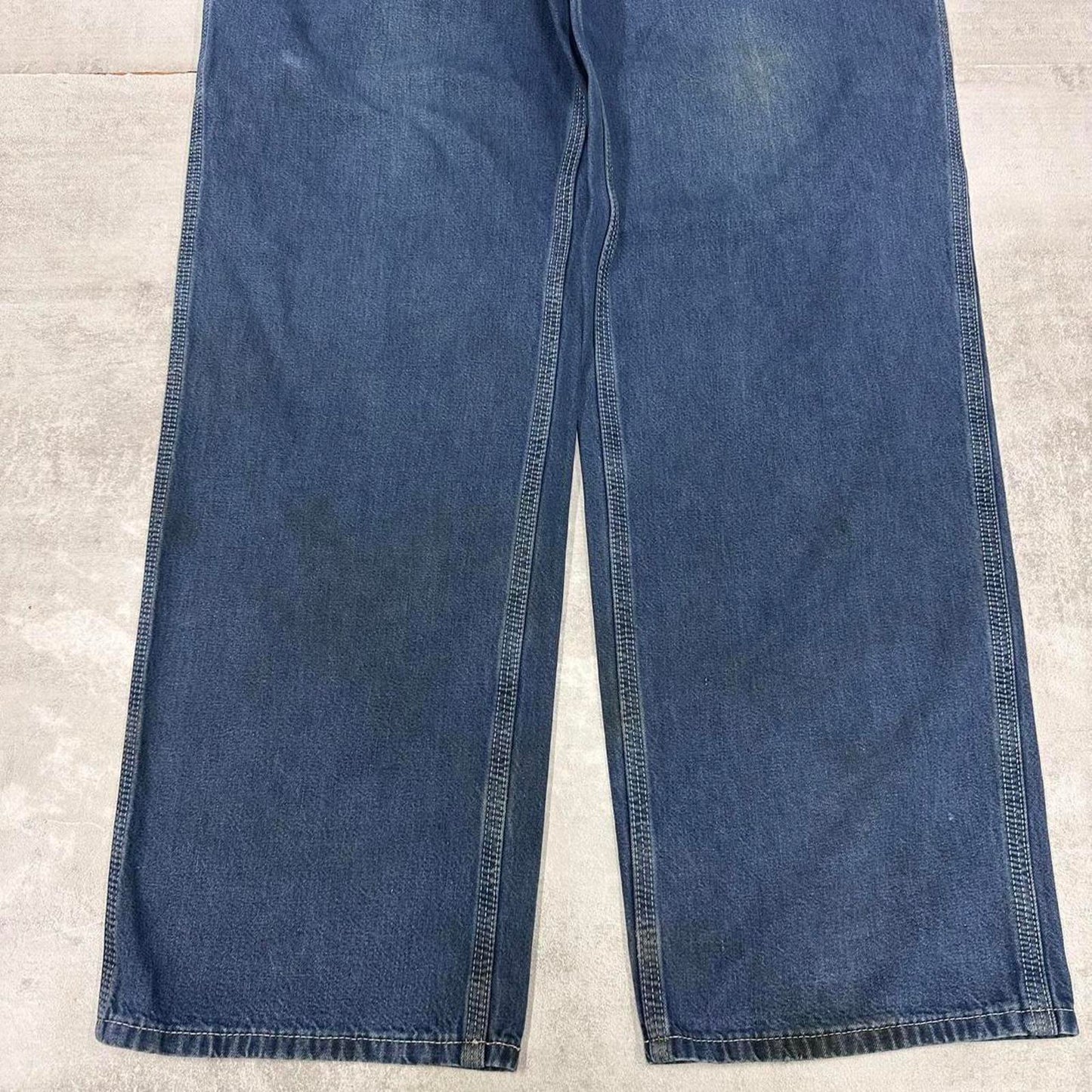 Vintage baggy Carhartt carpenter jeans W38L34 90s style wide leg denim