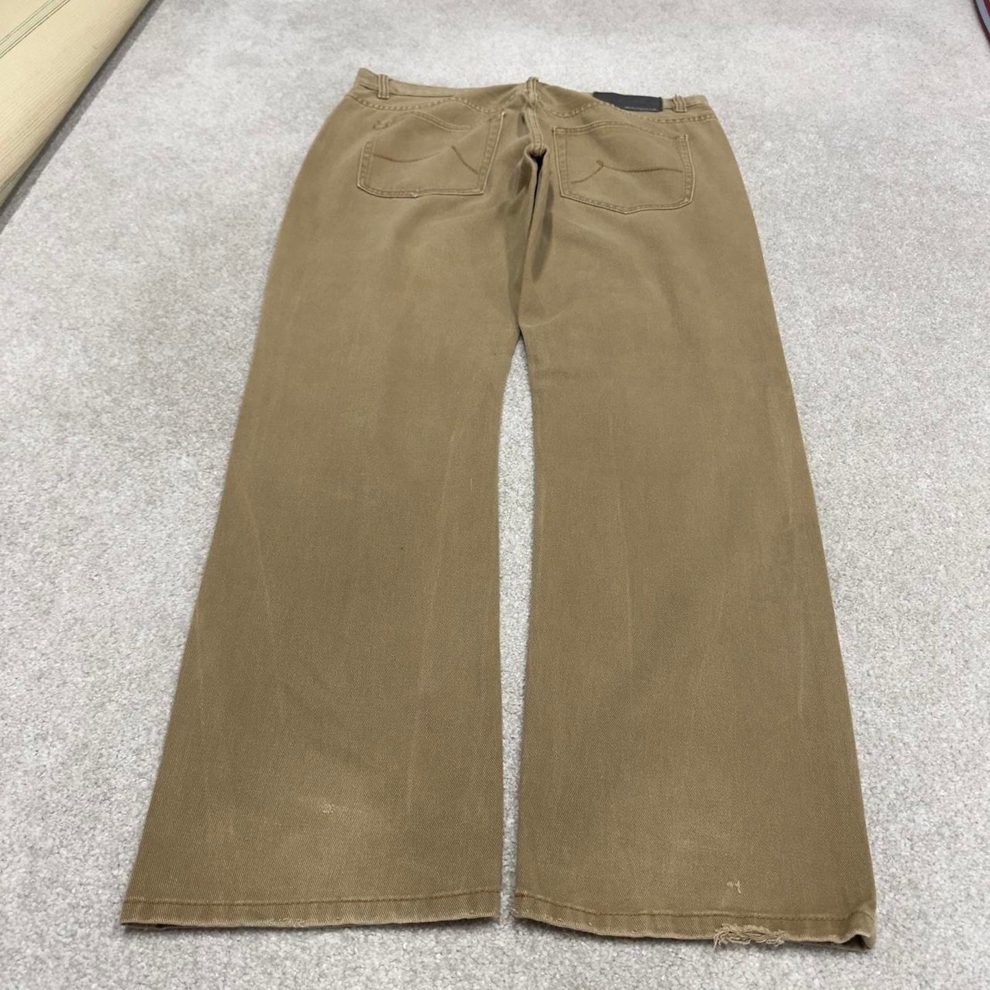 90s y2k Rocawear jeans W38L33 loose khaki denim embroidered skate style hip hop pants