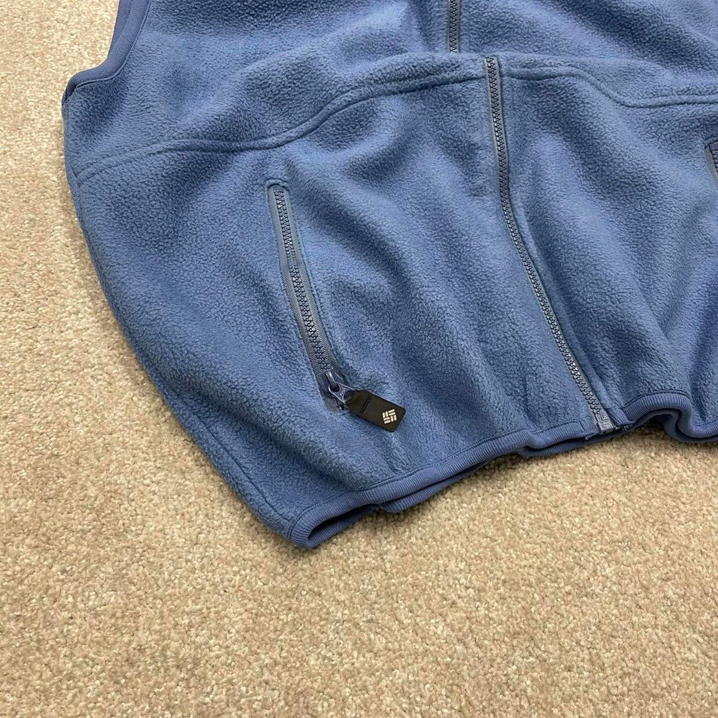 00s Columbia technical fleece gilet XL women's blue full zip up y2k style autumn