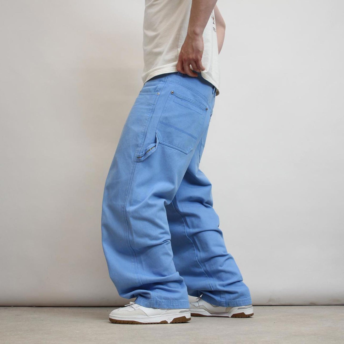 Baggy PJ carpenter jeans W36 L31 blue wide leg heavy denim 90s style skater cargos