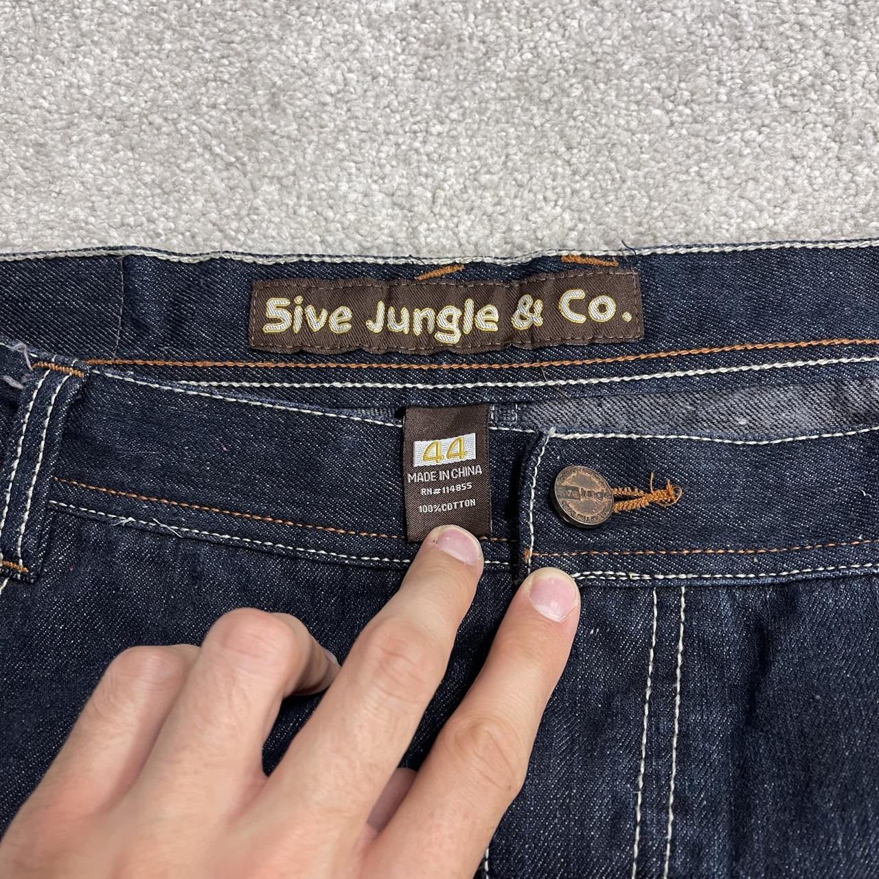Extra baggy embroidered jeans y2k W42L32 navy blue