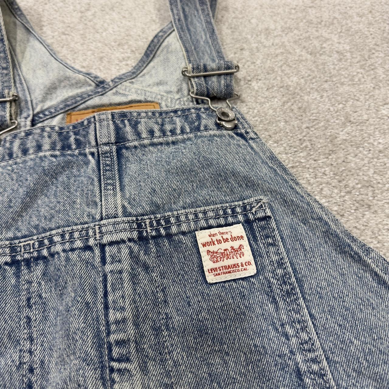 Vintage Levi’s red tab logo dungarees 00s denim overalls blue