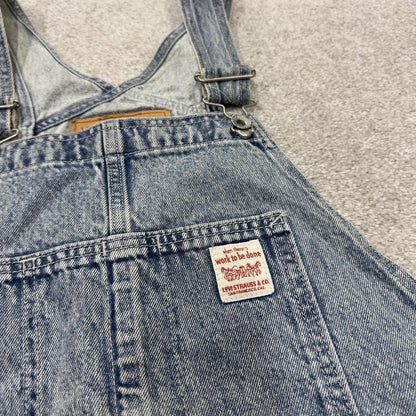Vintage Levi’s red tab logo dungarees 00s denim overalls blue