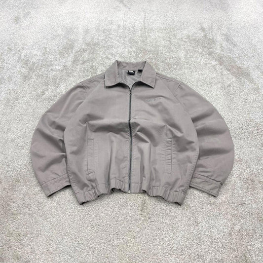 Y2K Quiksilver Harrington bomber jacket grey Embroidered surf style coat full zip up