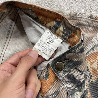 Wrangler camo jeans double knees y2k khaki Loose straight fit Fusion 3D camouflage pants