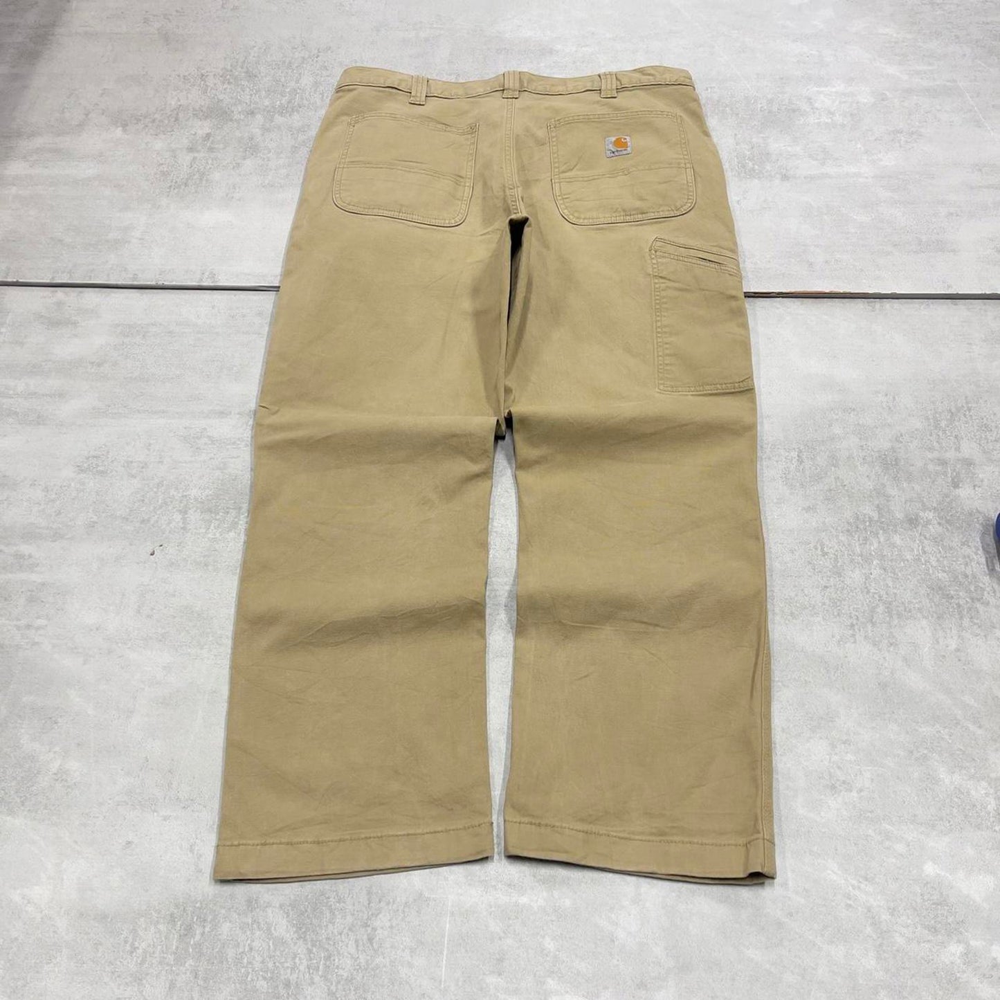 Mens Carhartt carpenter pants W36 L30 tan relaxed 90s style cargos
