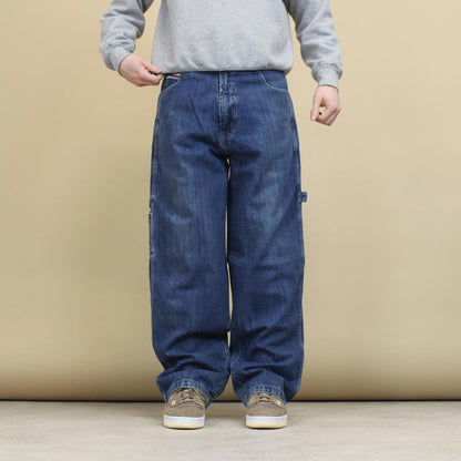 Baggy Paco carpenter jeans W34L31 wide leg denim embroidered y2k skate style pants loose