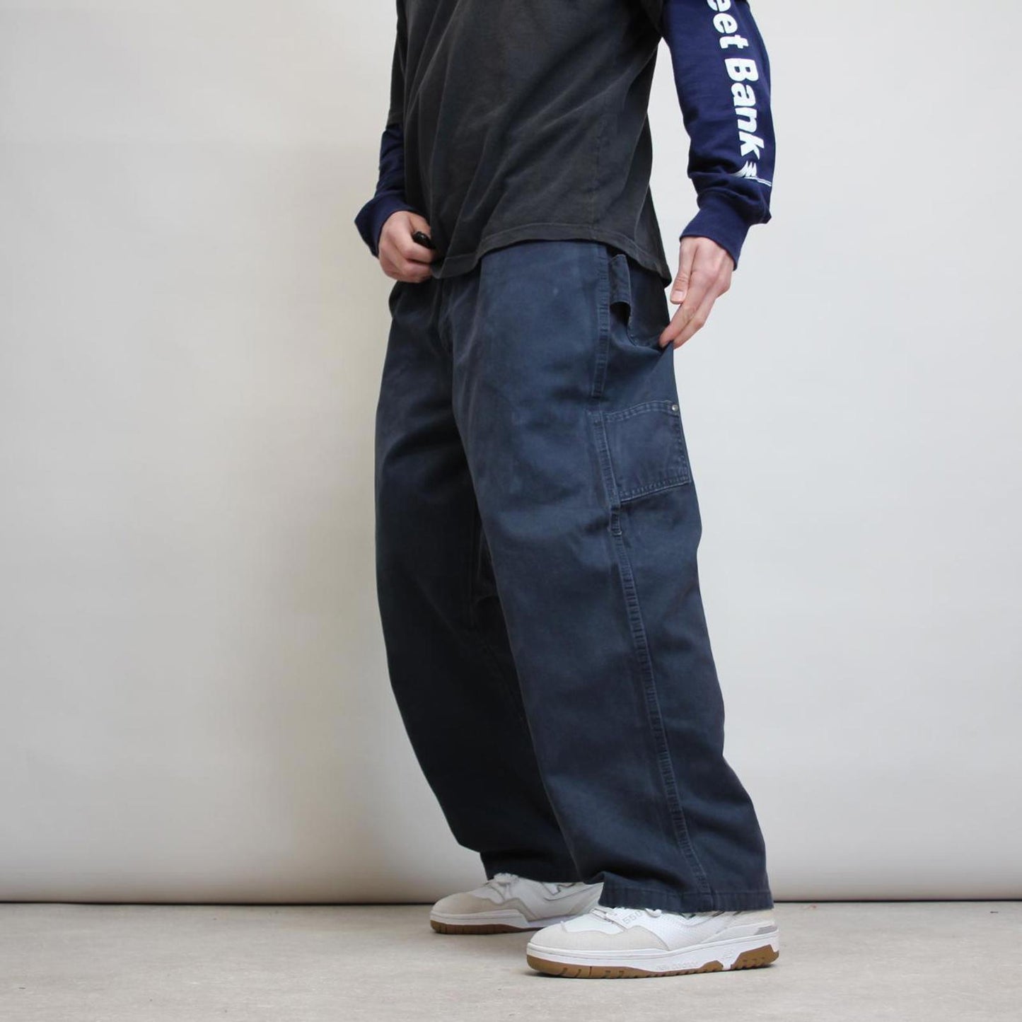 Navy Dickies carpenter jeans W40 L28 loose thick canvas skater style cargos