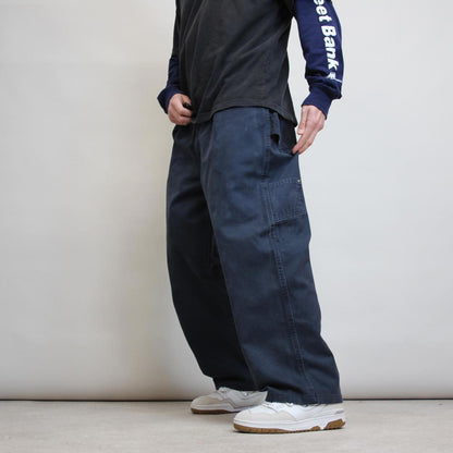 Navy Dickies carpenter jeans W40 L28 loose thick canvas skater style cargos