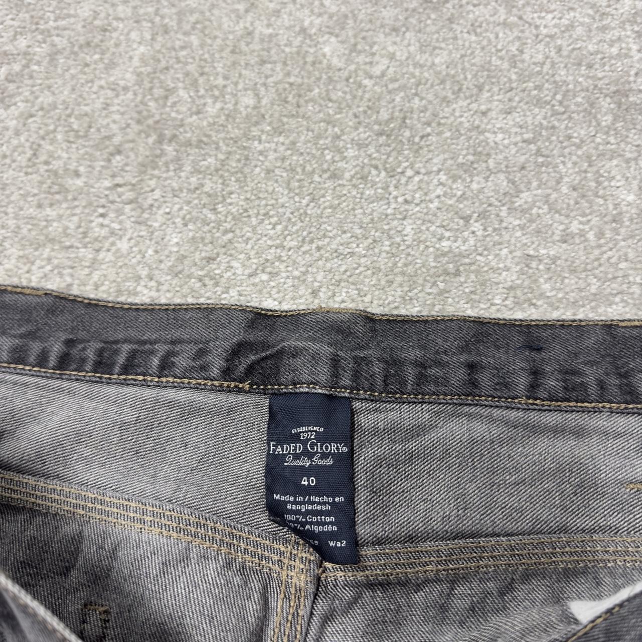 Faded Glory baggy denim shorts carpenter grey Loose fit skater surf cargo jean shorts summer