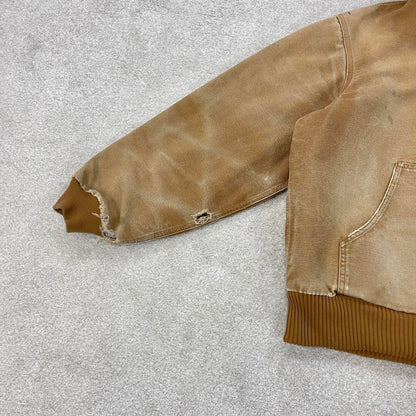 Vintage Carhartt hooded active jacket L canvas bomber
