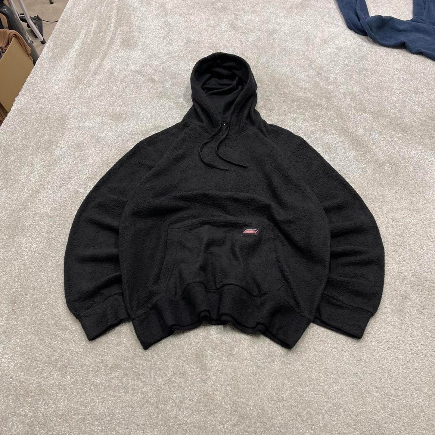 00s Dickies fleece hoodie Medium men's black pullover y2k style autumn hooded
