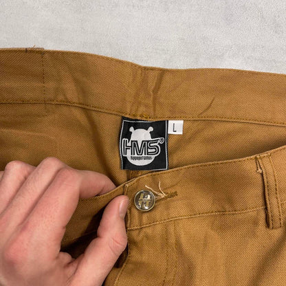HMS carpenter jeans W34L32 tan loose skater style cargos