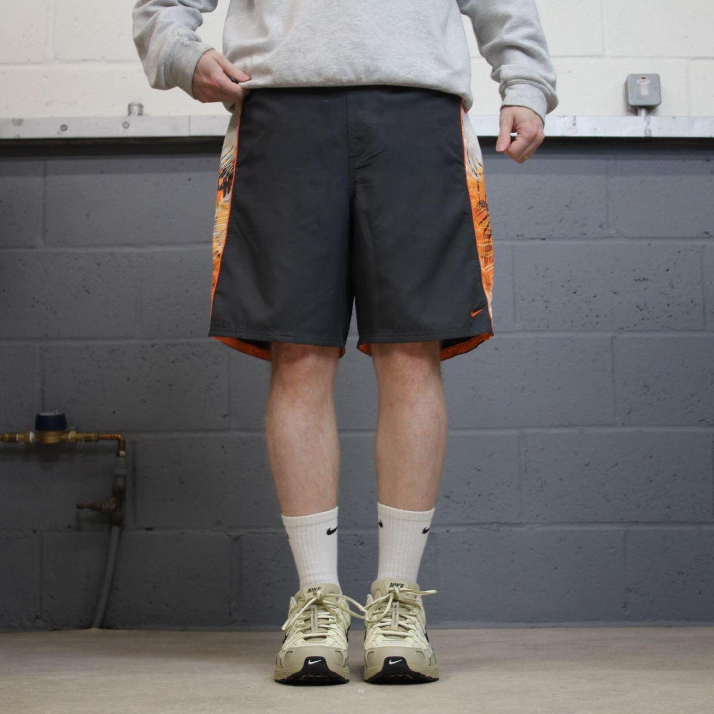 Nike floaty swim shorts y2k grey Mesh lined comfy loose floaty summer gym